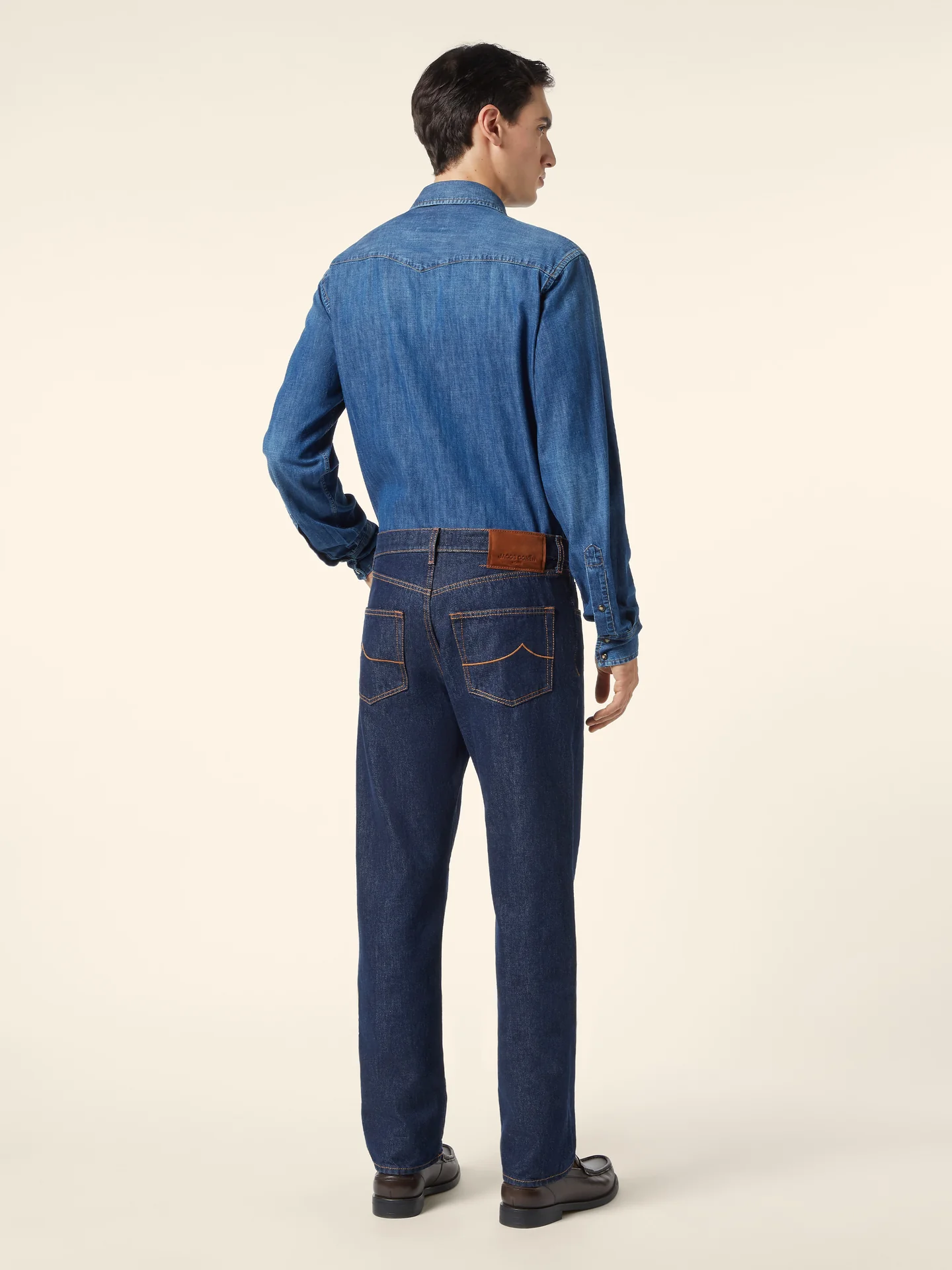 PANT 5 PKT REGULAR STRAIGHT MEDIUM RISE FIT EDO DENIM BLUE ( 12 OZ) RINSE - Image 3