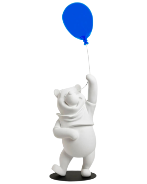 WINNIE L'OURSON BLANC MAT & BLEU
