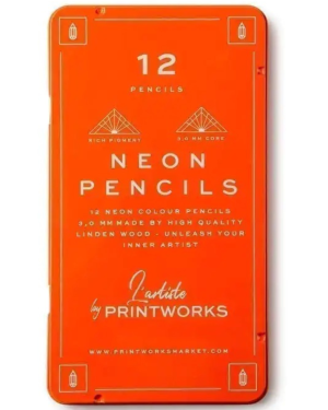 12 COLOUR PENCILS - NEON