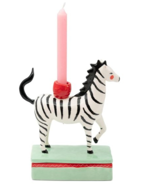 CANDLEHOLDER 19 X 10 X 24 CM - JOSE STRIPES ZEBRA