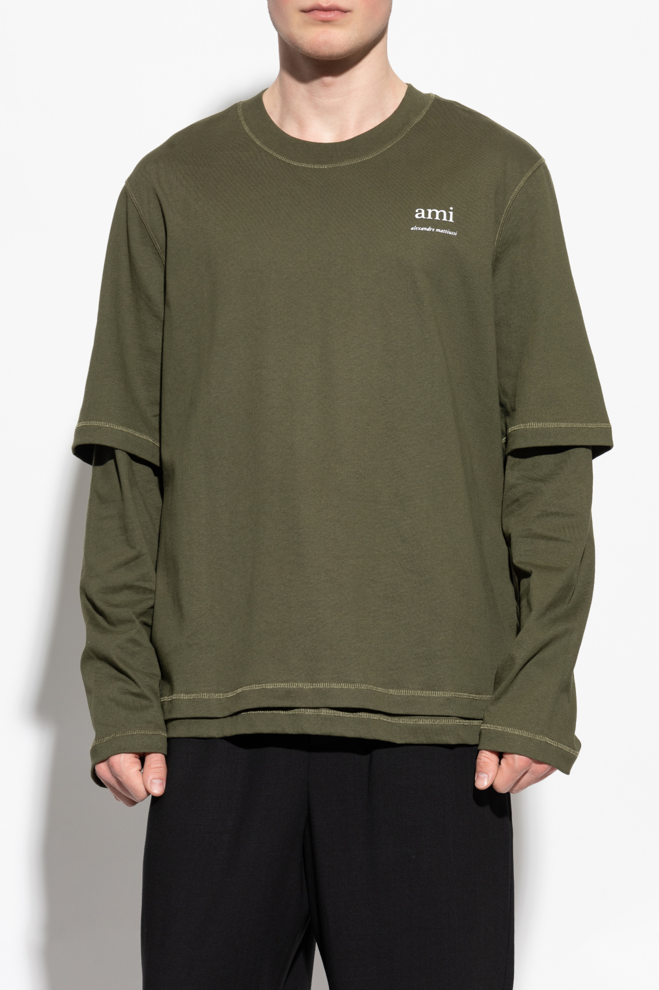 TSHIRT MANCHES LONGUES AMI ALEXANDRE MATTIUSSI - Image 2