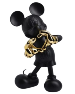 MICKEY WITH LOVE PAR KELLY HOPPEN NOIR & OR - 30 CM