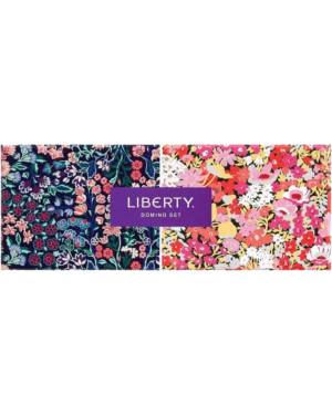 FLORAL WOOD DOMINO SET