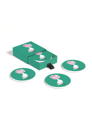 DIVA SET OF 4 CERAMIC COASTERS