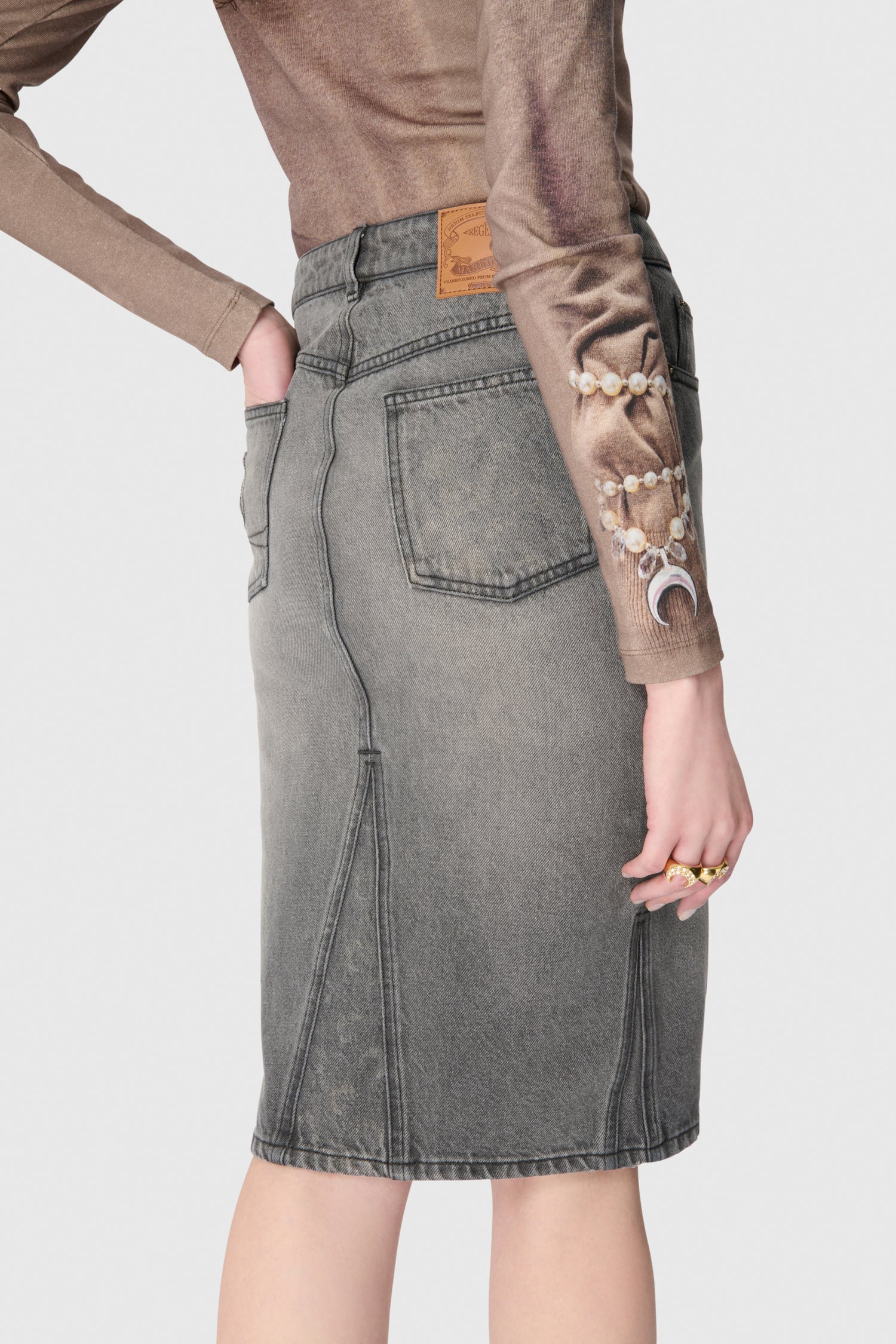 TROMPE-L’ŒIL KNIT JERSEY LS T-SHIRT - Image 4