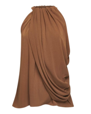 TWISTED DRAPE HALTER TOP