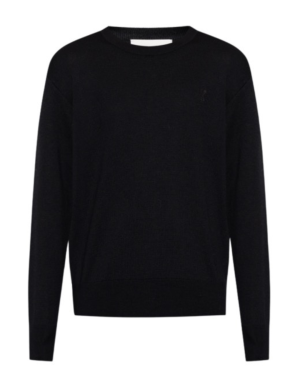 CREWNECK SWEATER WITH CONTRASTED AMI DE COEUR