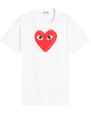 U T-SHIRT PRINT RED X BLACK X STUDS