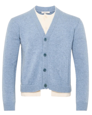 CONTRAST LAYERED CARDIGAN