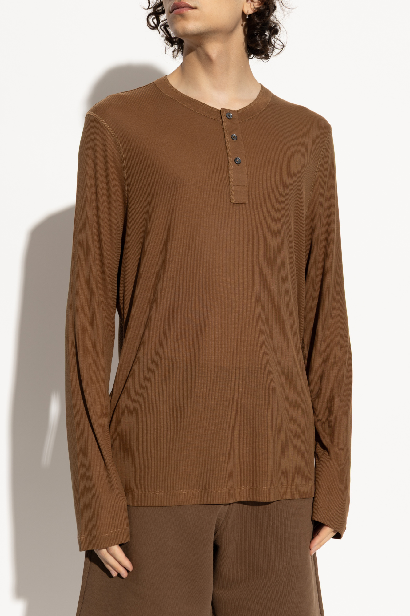LONG SLEEVE TSHIRT WITH BUTTONED PLACKET - Image 3