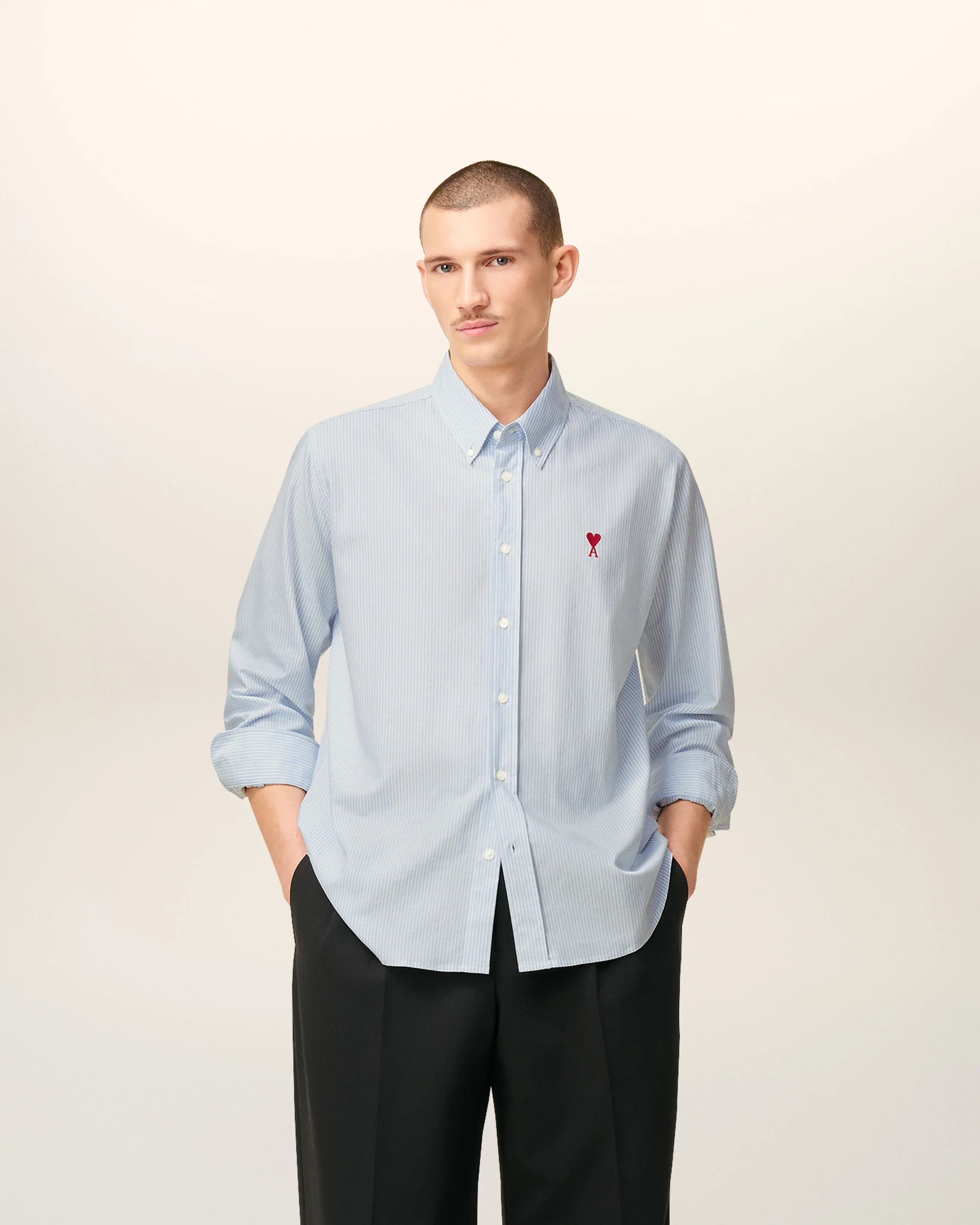 CLASSIC LONG SLEEVE SHIRT BUTTON DOWN COLLAR WITH EMBROIDERED ADC - Image 2