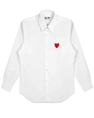 U SHIRT RED EMBLEM WOVEN