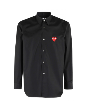 U SHIRT RED EMBLEM WOVEN