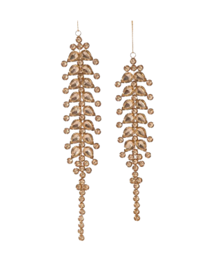 28–20cm Gold rhinestone drop orn