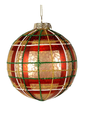 10cm Glass Checkered Ball