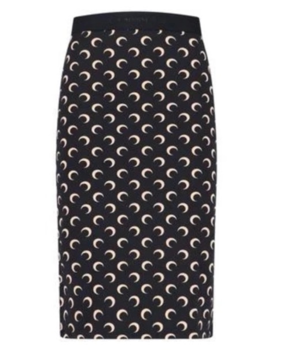 MOON PRINTED JERSEY KNEE LENGTH SKIRT