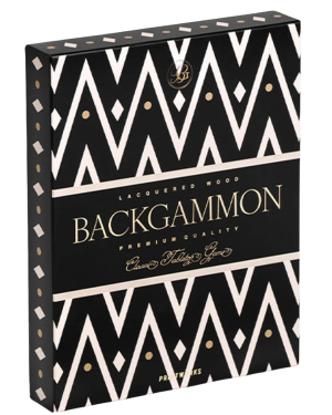 LACQUERED BACKGAMMON, BLACK