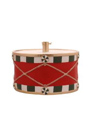 30cm Red/Green Drum Tree Base