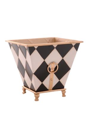31cm, 26cm, 21cm Metal Gold Rhombus Pot (S/3)