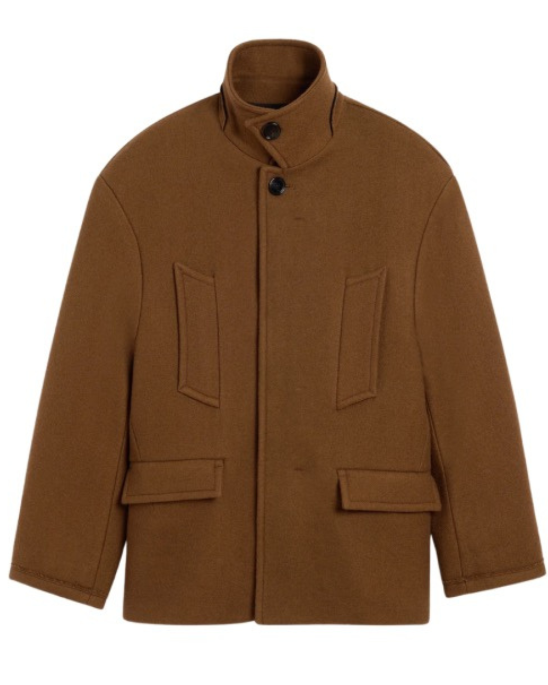 PEA COAT WITH HIGH COLLAR