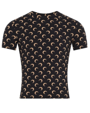 MOON PRINTED JERSEY LS CREWNECK TOP