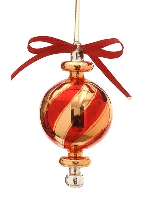12.5cm Red Glass Orn