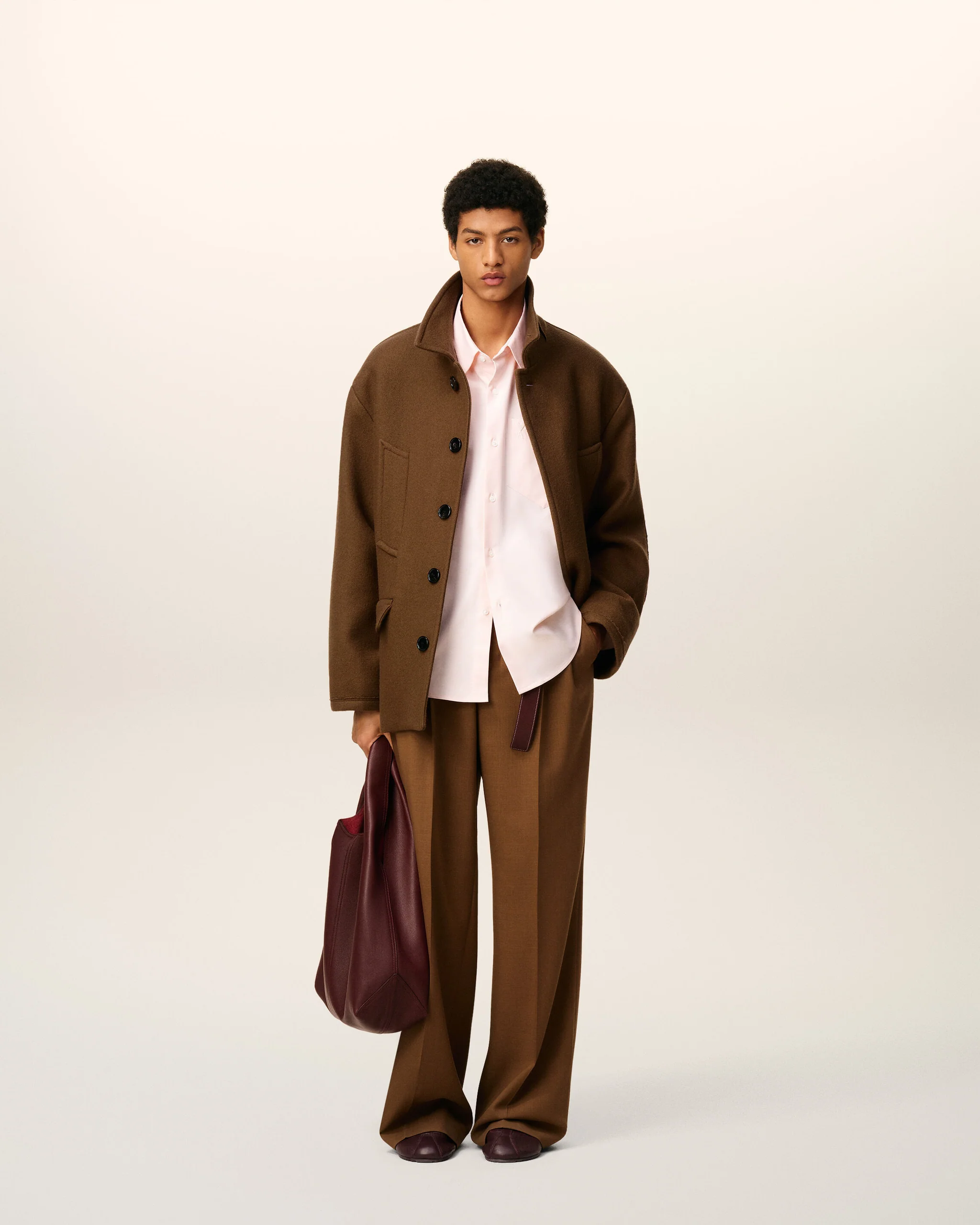 PEA COAT WITH HIGH COLLAR - Image 2