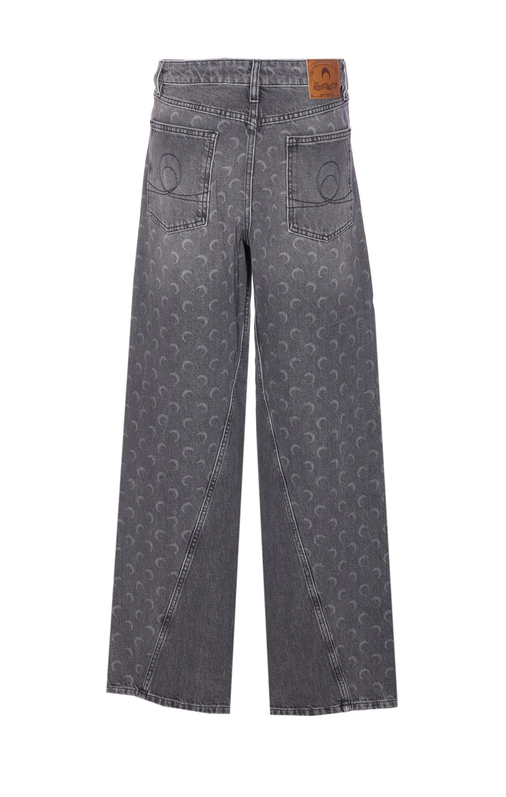 MOON LASER GREY WASH DENIM BAGGY JEANS - Image 2