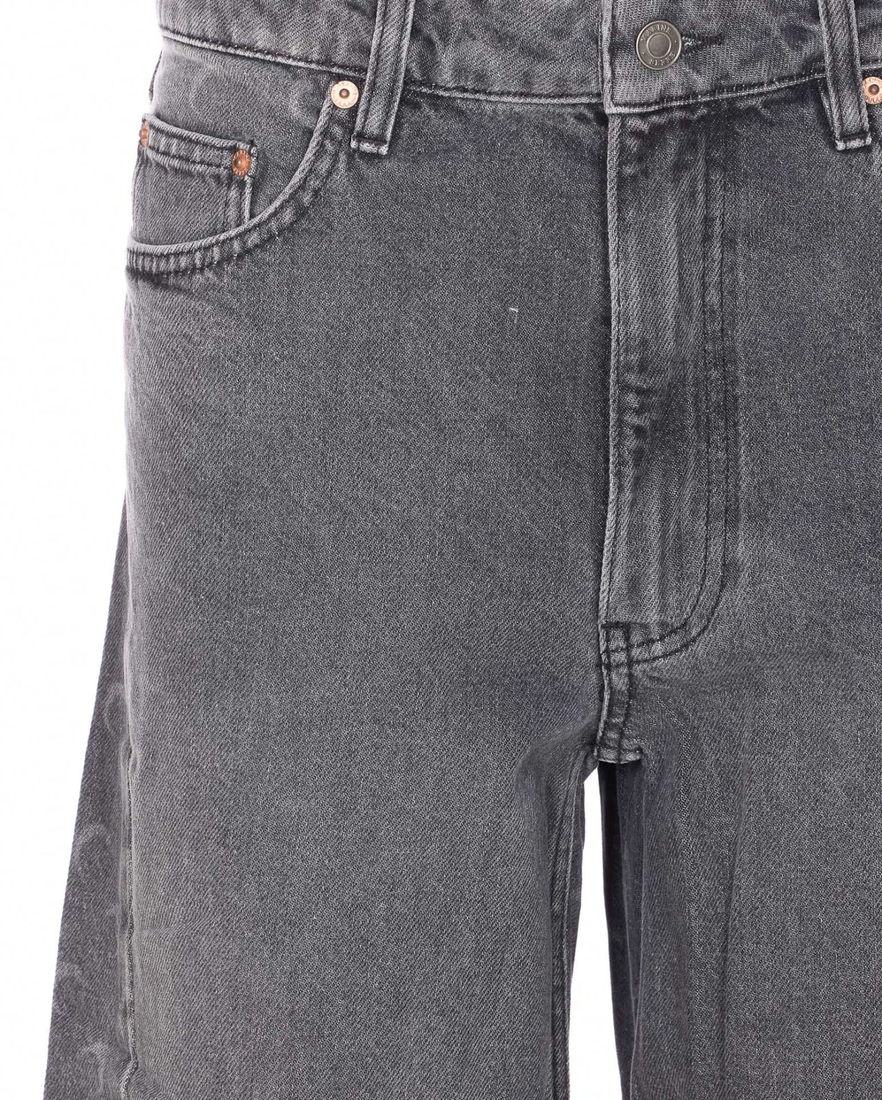 MOON LASER GREY WASH DENIM BAGGY JEANS - Image 4