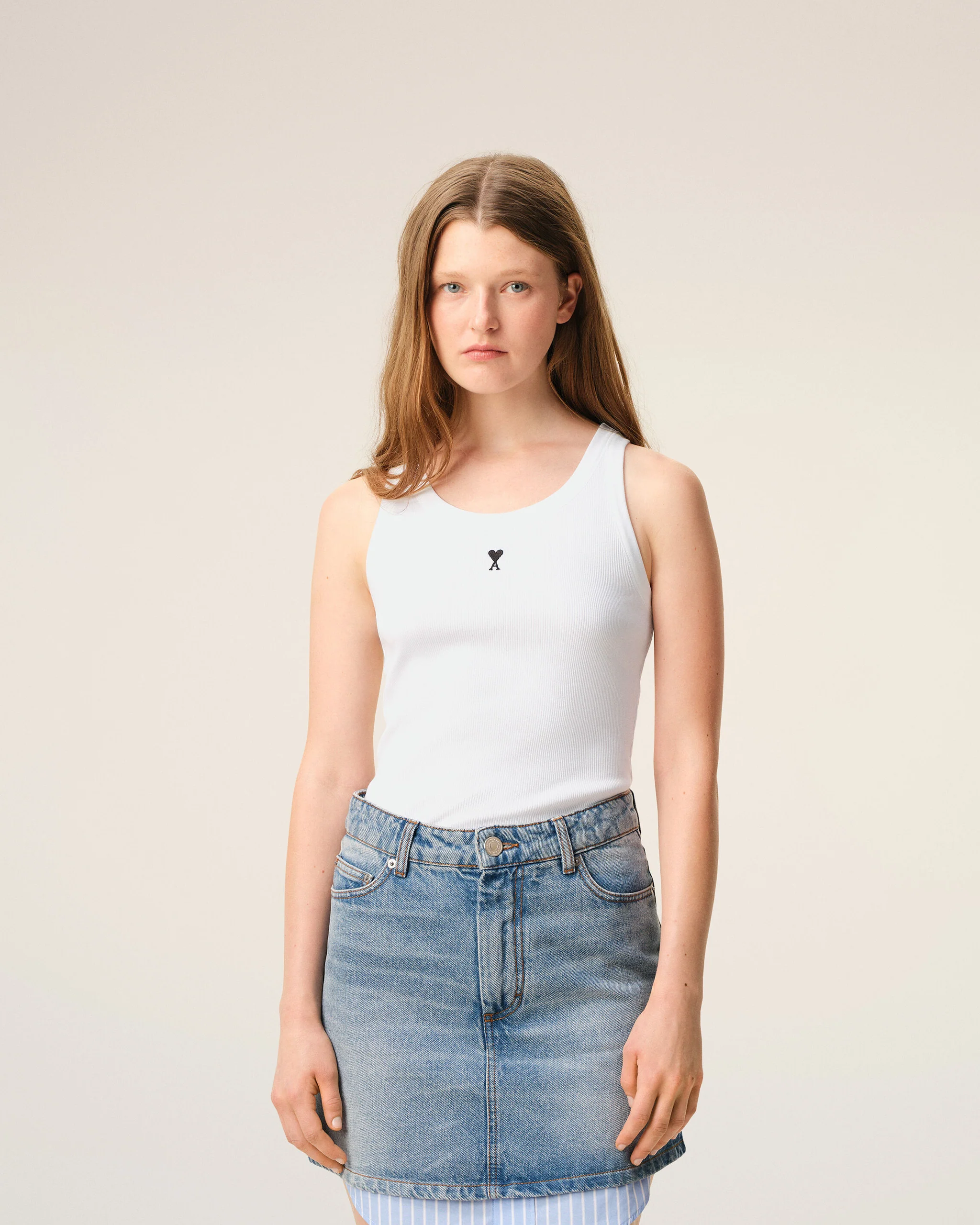 TANK TOP WITH CONTRASTED AMI DE COEUR - Image 3