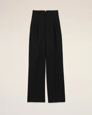 HIGH WAIST WIDE TROUSERS WITH TWO PLEATS