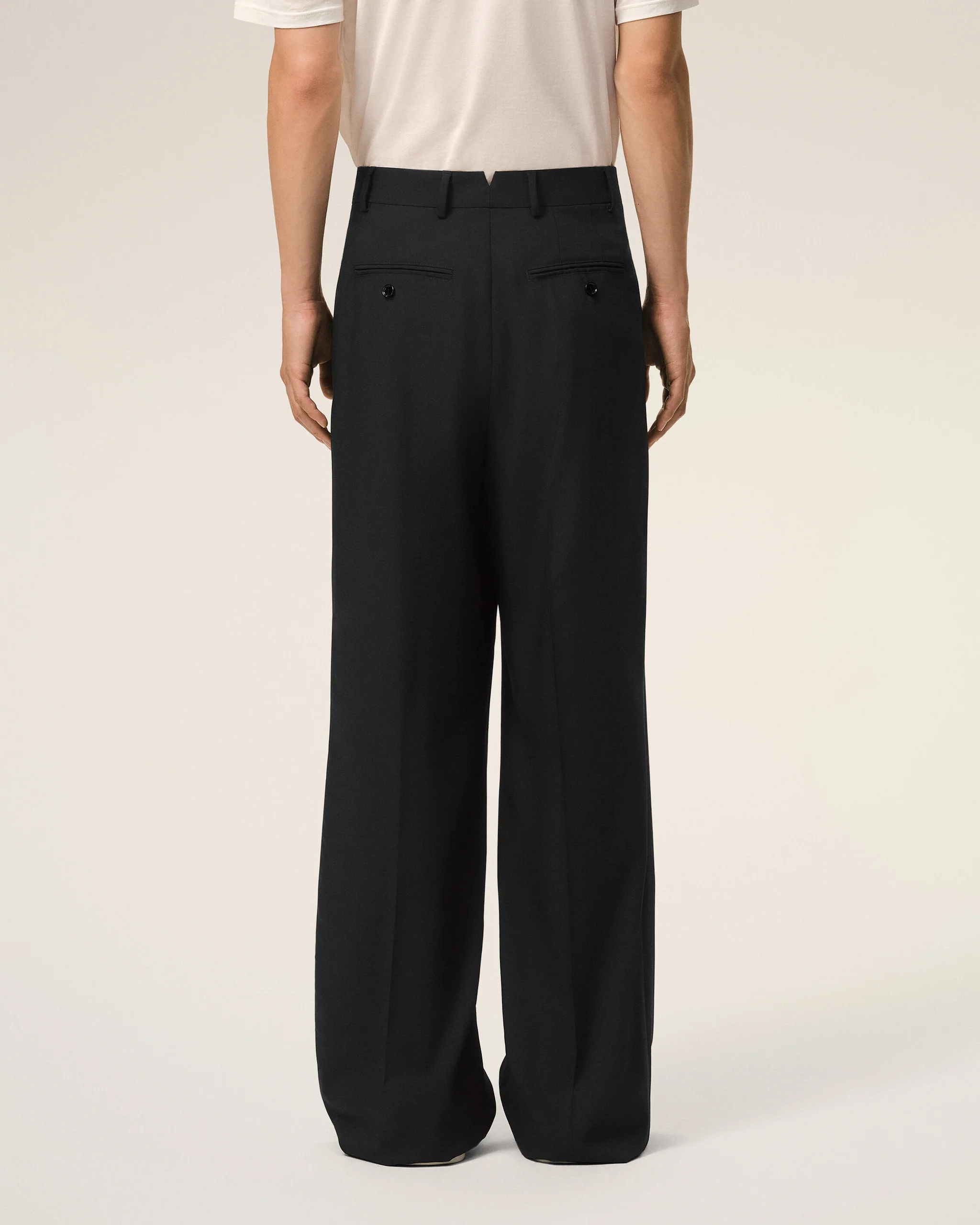 LOW WAIST WIDE TROUSERS WITH TWO PLEATS - Image 4