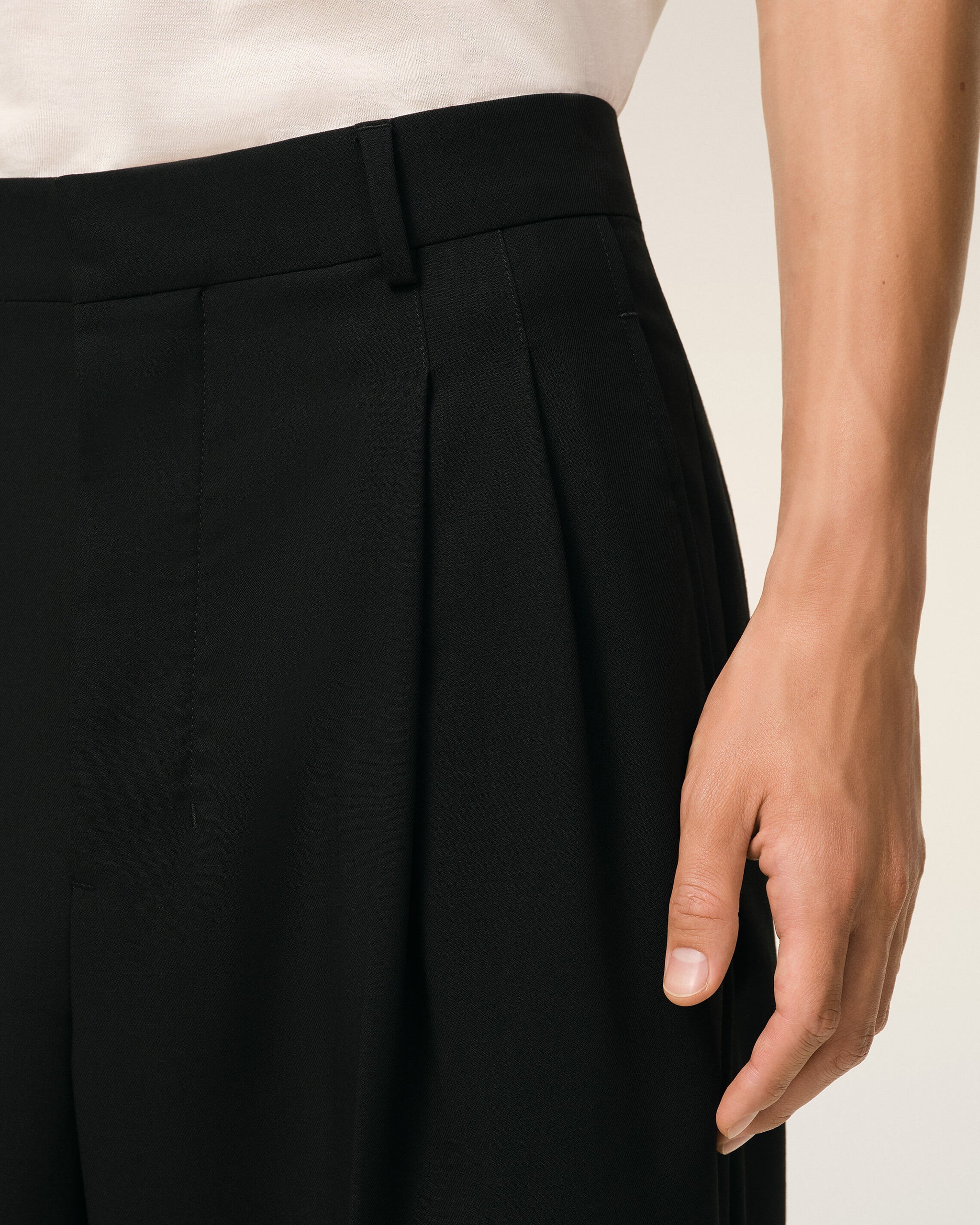 LOW WAIST WIDE TROUSERS WITH TWO PLEATS - Image 5